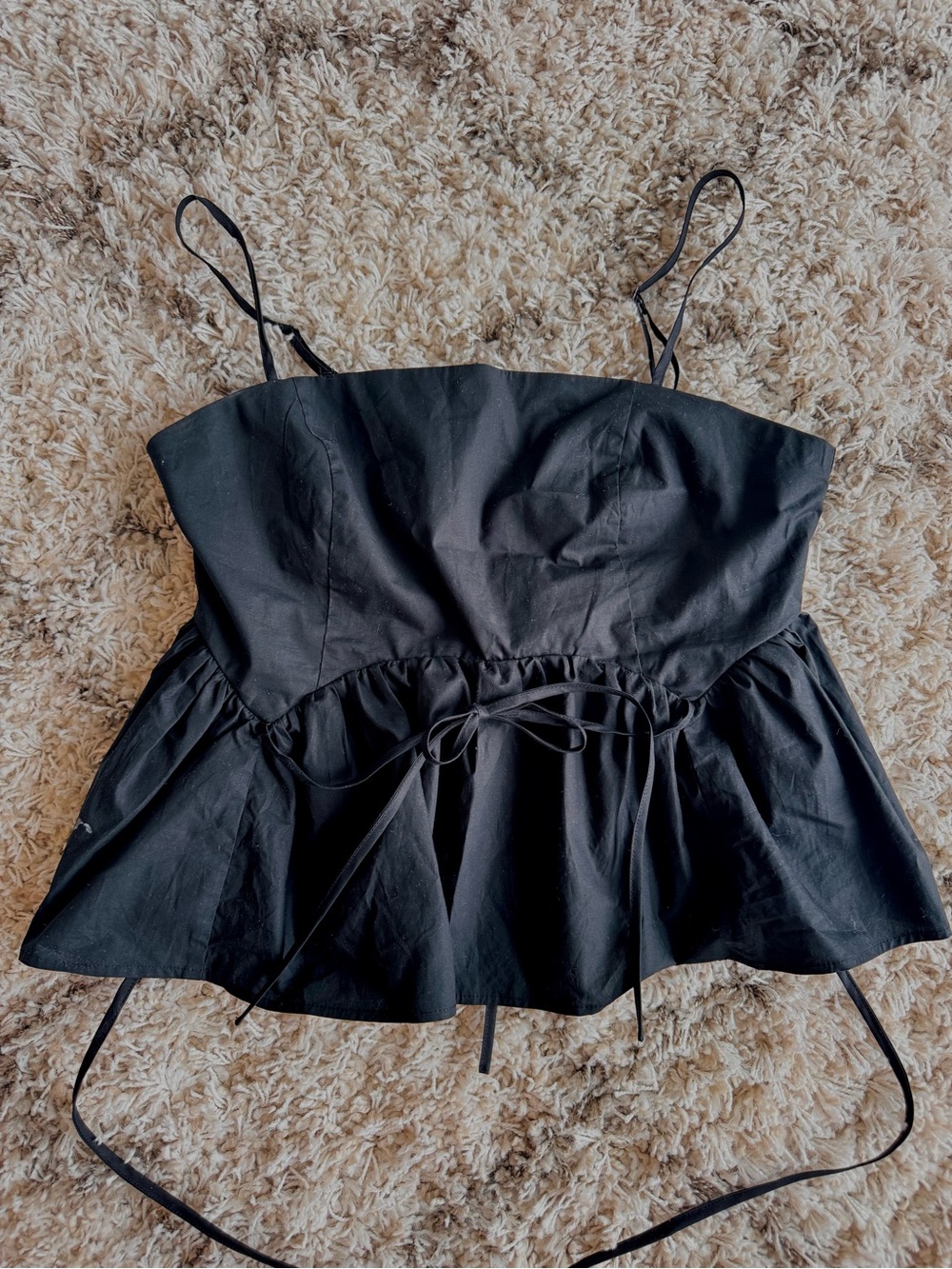 Black Tie-Back Camisole - Size Medium